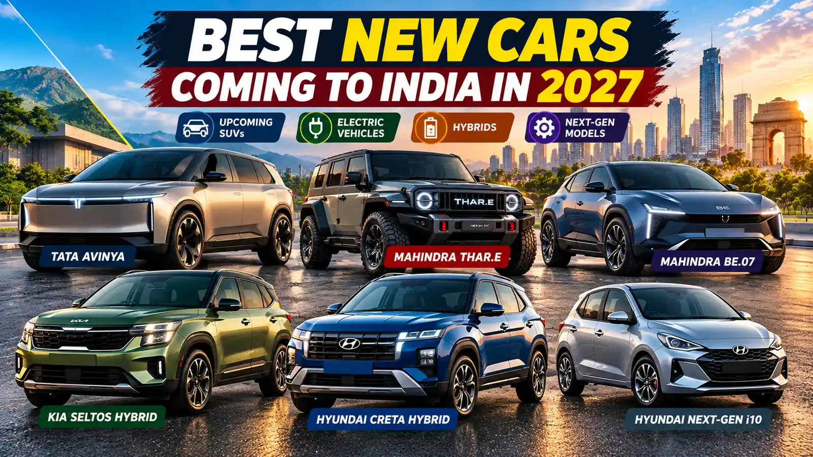 Best New Cars Coming to India in 2027: Upcoming EVs, Hybrids & More