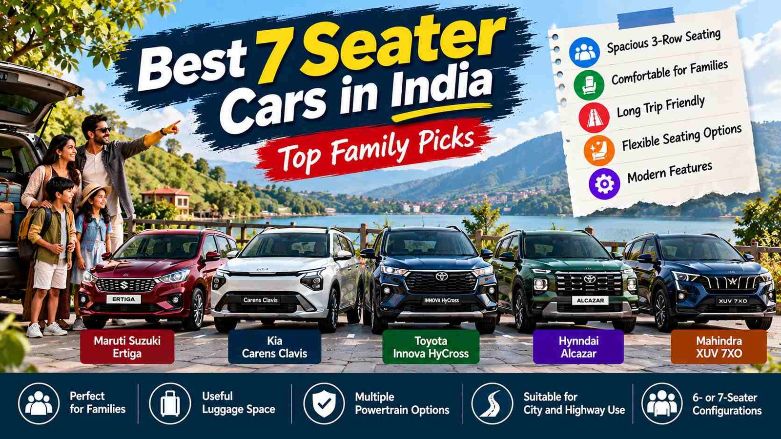 Best 7 Seater Cars in India: Top Family Picks