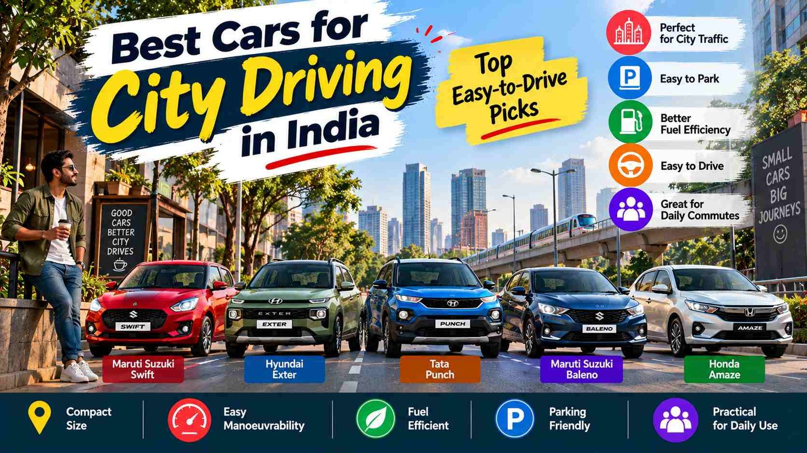 Best Cars for City Driving in India: Top Easy-to-Drive Picks